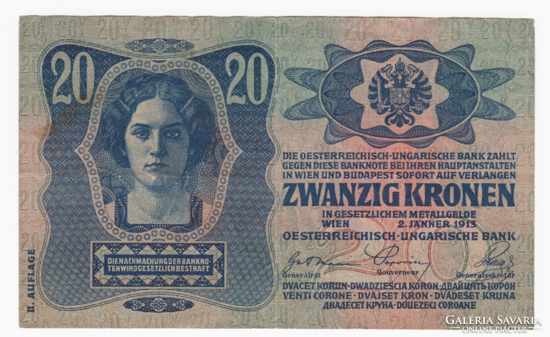 Twenty crown banknote 1913