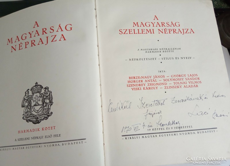 Ethnography of Hungarians iii. The spiritual ethnography of the Hungarians semi-leatherette edition 1941