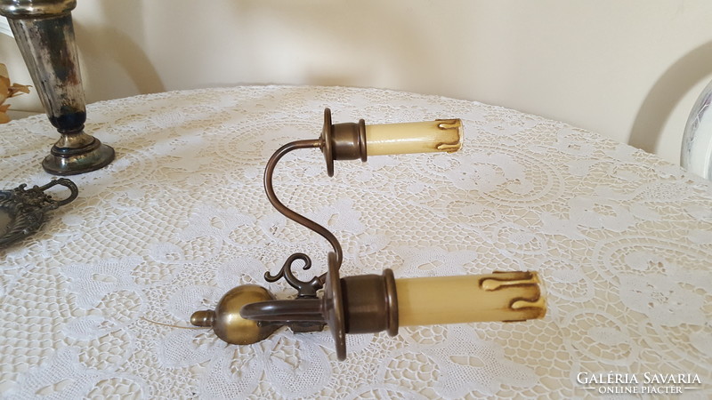 Antique two-armed, Flemish wall arm, wall lamp