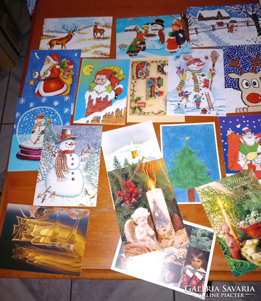 Karácsonyi postatiszta (szimpla) képeslap ( 25 db.)