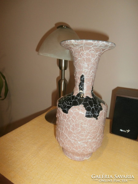 Gorka's rarer pink black studio vase is damaged