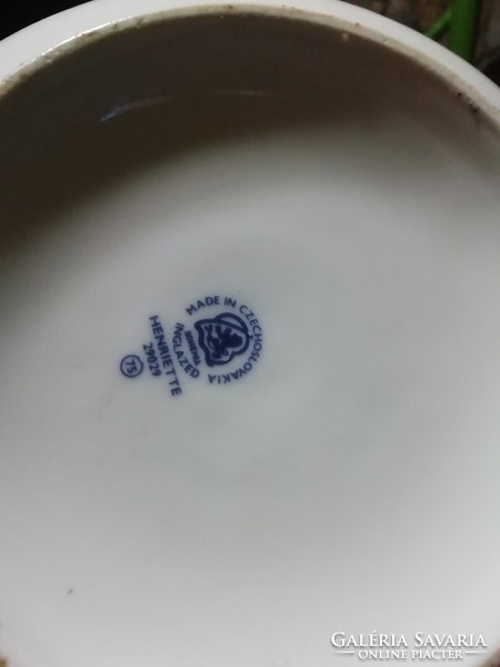 Antik porcelán leveses tál Henriette Hibátlan állapotban