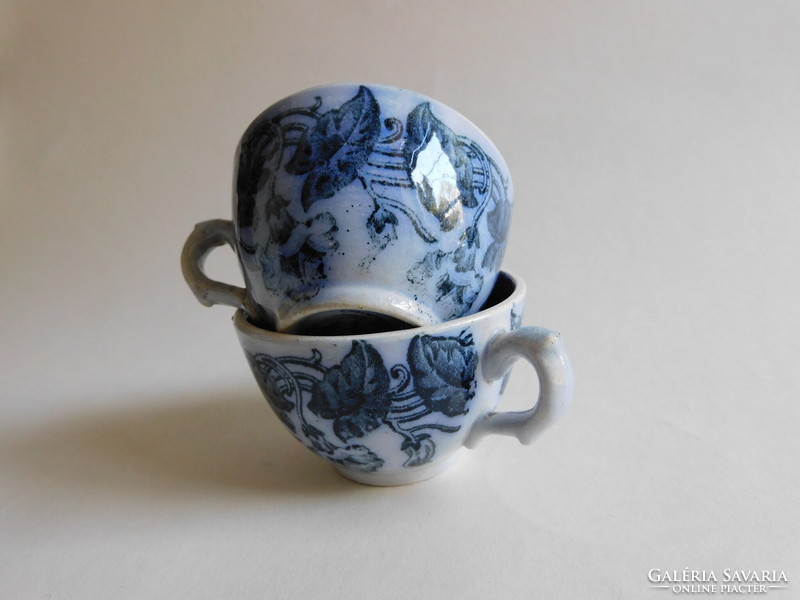 Antik, 1800-as évekbeli Villeroy& Boch Wallerfangen kávés (mokkás) csészék - 2 darab