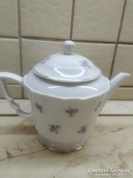 Zsolnay porcelain tea set for sale! Porcelain tea pot, sugar bowl, milk spout for sale!