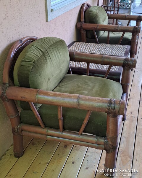 2 bamboo original armchairs from Manila for sale together