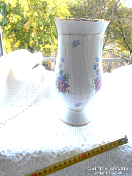 Hollóháza large-sized porcelain, vase 24 cm - morning glory pattern