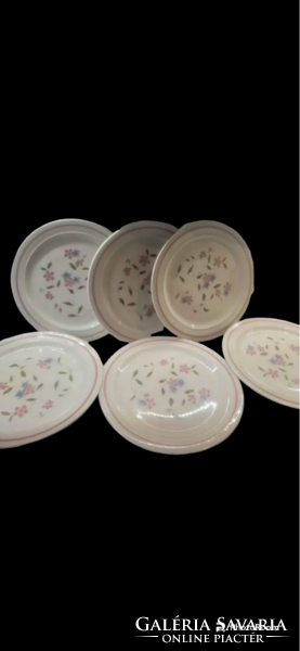 Set of 3 marked hand-painted flat plates