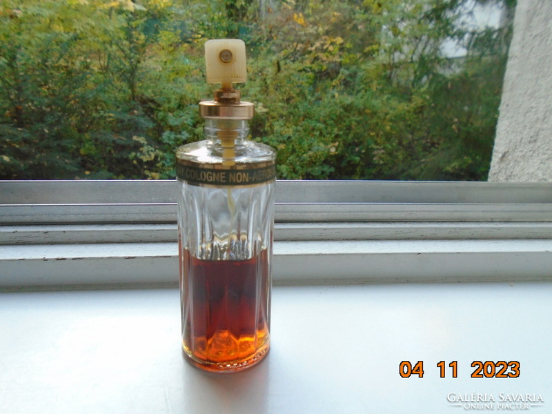 1970 Fabergé aphrodisia marked perfume bottle with spray nozzle, half perfume, made in USA