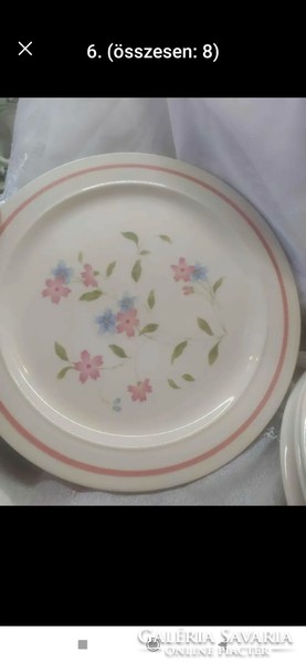 Set of 3 marked hand-painted flat plates