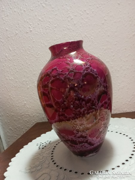 Hollóházi  öblös váza