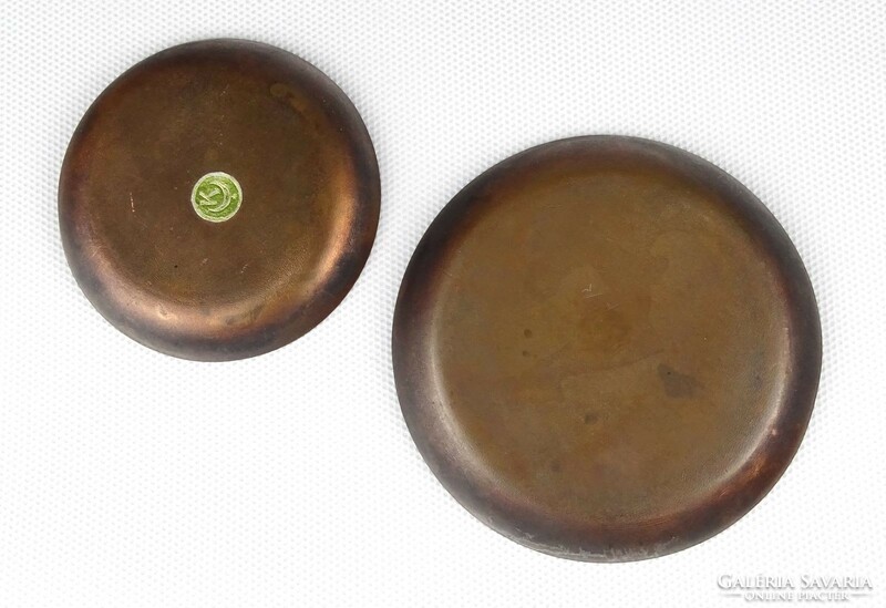 Pair of 1P320 old marked fire enamel small bowls