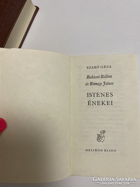 Balassa Bálint Rimai János Istenes éneki kiskönyv, Helikon kiadó 1983.