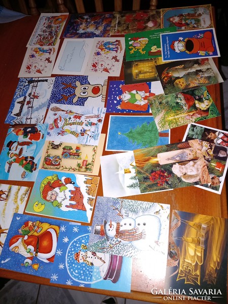 Karácsonyi postatiszta (szimpla) képeslap ( 25 db.)