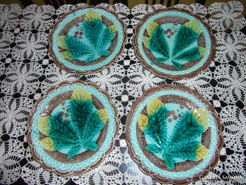 Antique hornberg majolica cake set