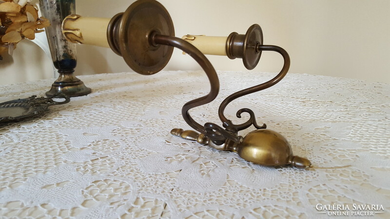 Antique two-armed, Flemish wall arm, wall lamp