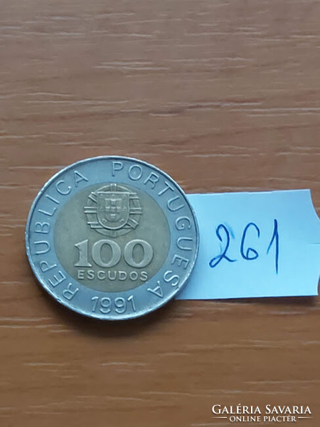 Portugal 100 escudos 1991 pedro nunes bimetal 261
