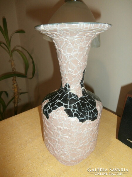 Gorka's rarer pink black studio vase is damaged