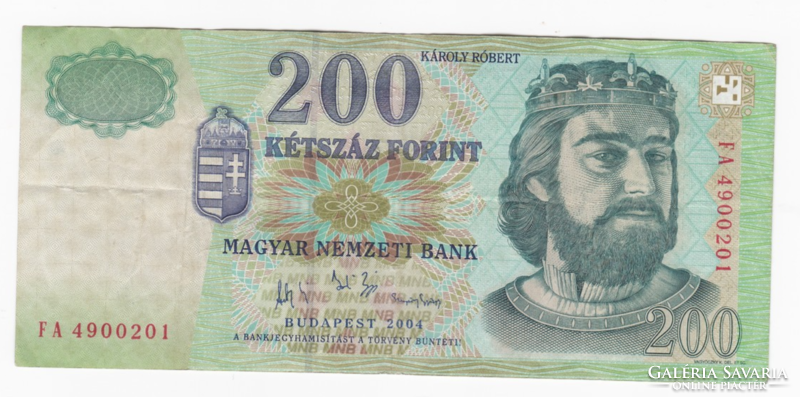 Kétszáz Forint bankjegy 2004