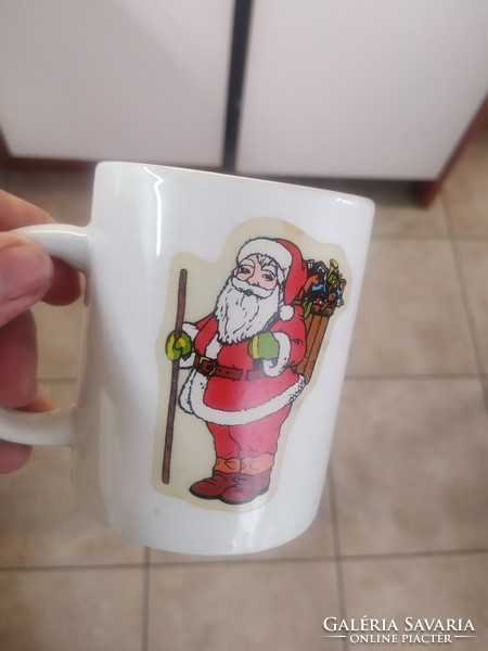 3 Santa glasses for sale! Porcelain Santa Claus glass, mug 3 pieces for sale!