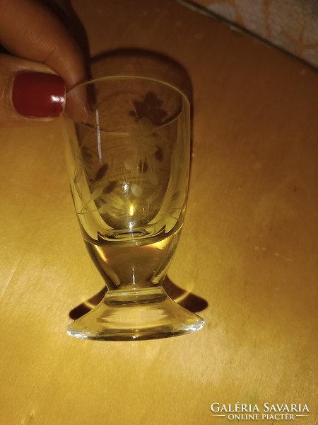 Retro pálinka glass with glasses