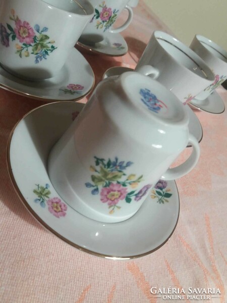 Lowland porcelain coffee set with flower pattern