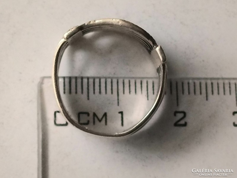 Women's wide silver ring