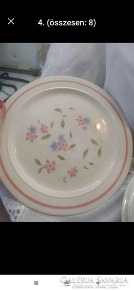 Set of 3 marked hand-painted flat plates