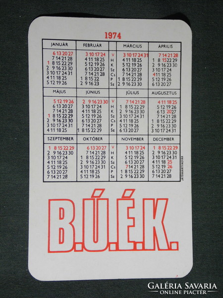 Card calendar, Szolnok county folk newspaper, newspaper, magazine, graphic artist, 1974, (2)