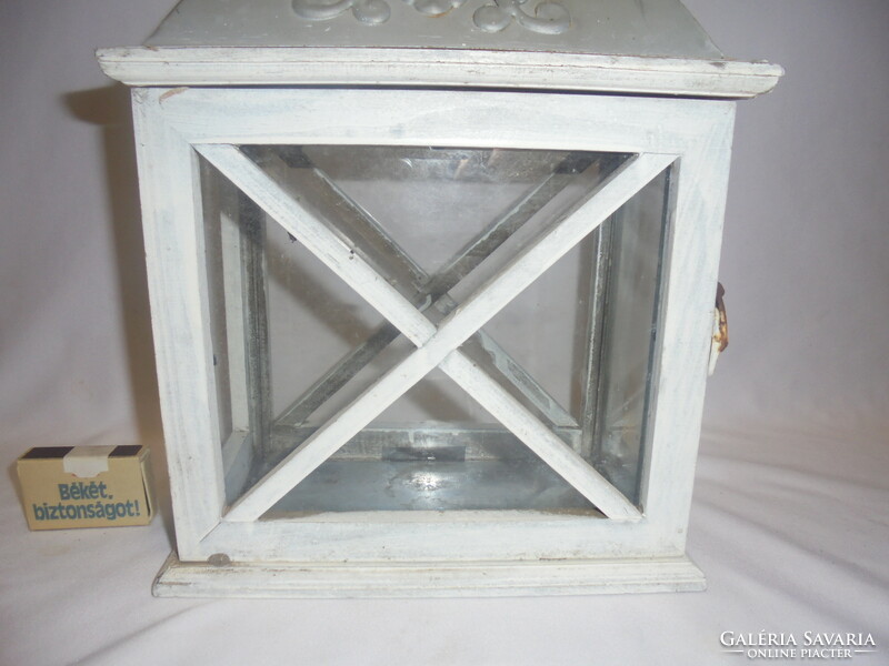 Vintage, outdoor, cottage-shaped candle or candle holder lamp