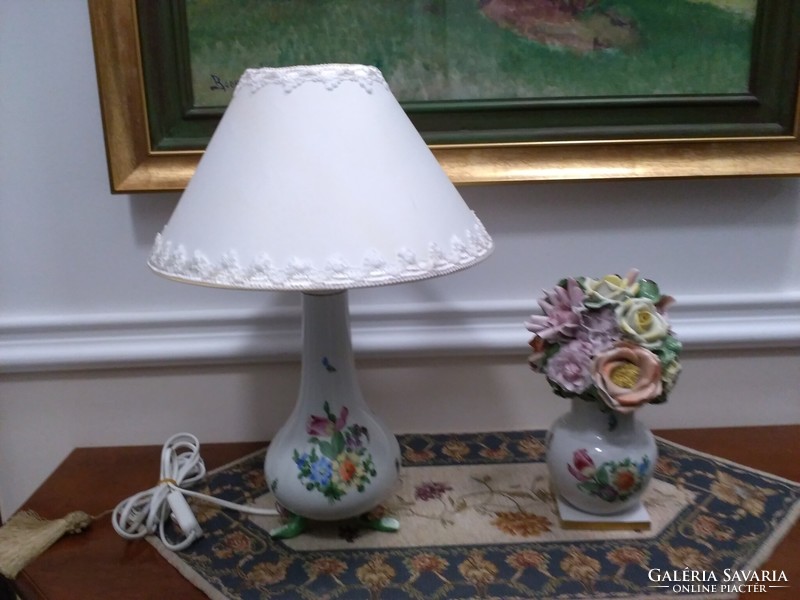 Antique Herend lamp with shade!