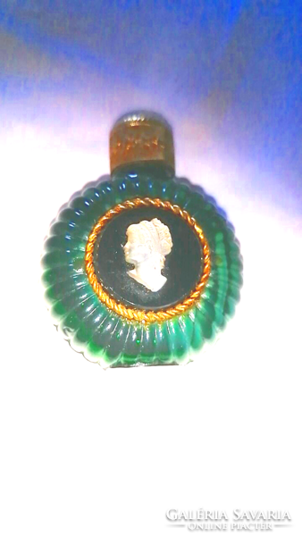 Very rare seventies Czech handmade cameo bottle filled with original perfume