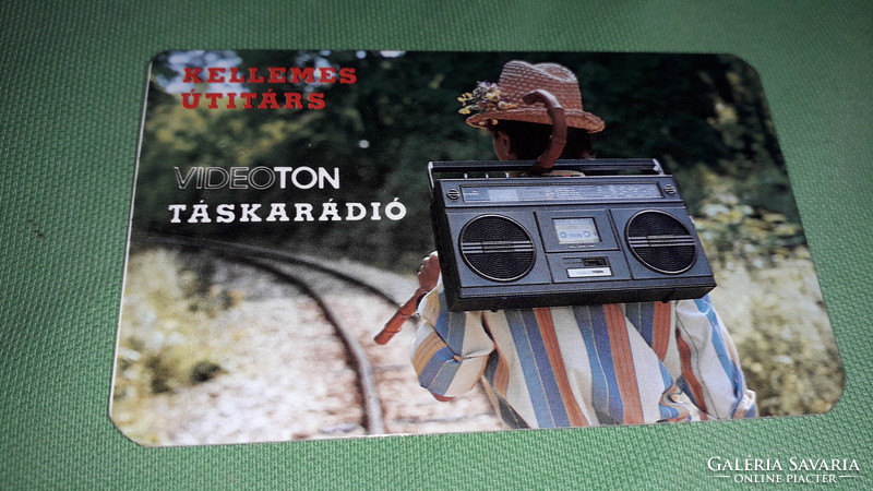 1984. Videoton pocket radio tape recorder advertisement card calendar according to the pictures