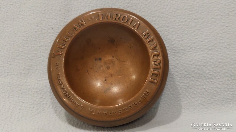 Copper bowl, ashtray, advertising carrier
