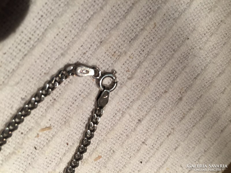 Silver, flat panzer bracelet, marked, 18 cm, 4.1 grams (gyfd)
