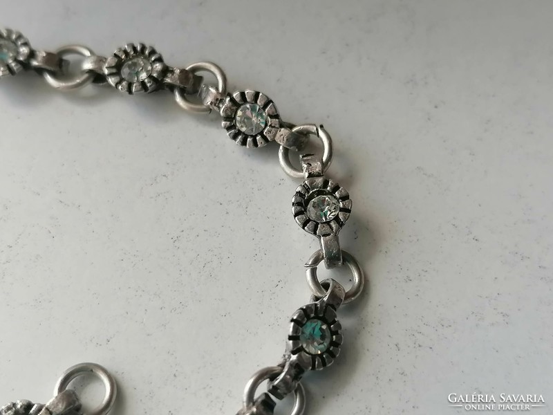 Women's silver bracelet with stones
