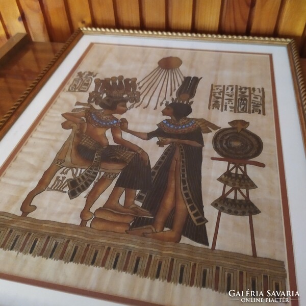 Egyptian papyrus picture nicely framed for sale!