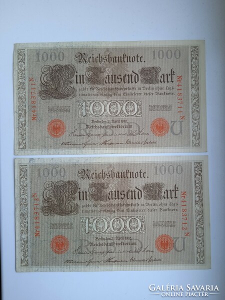 German 1000 marks 1910