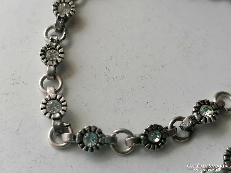 Women's silver bracelet with stones