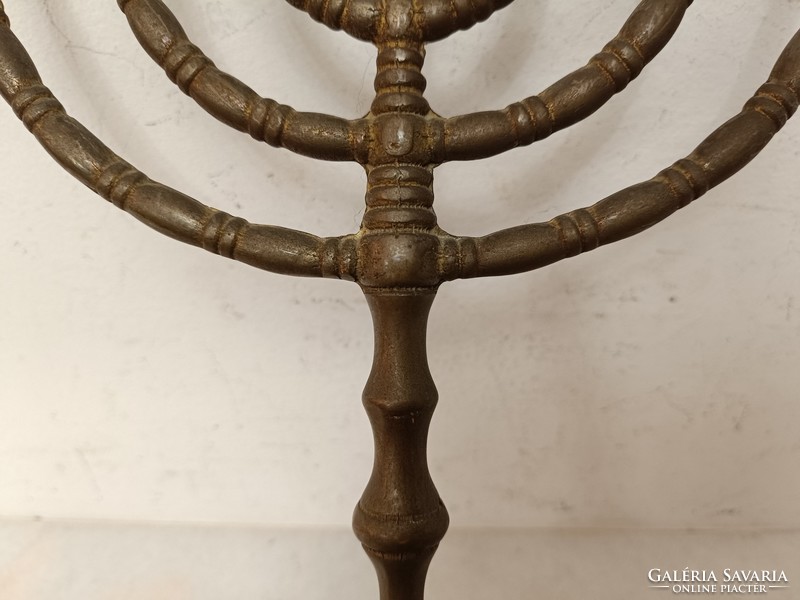 Antik menora judaika réz zsidó gyertyatartó 7 ágú menóra 399 8035