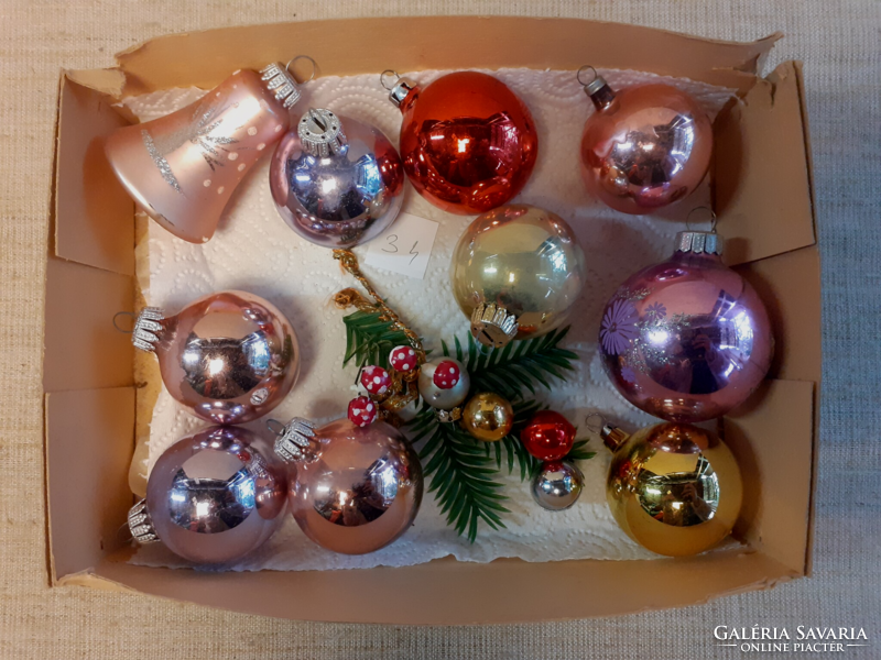 Old glass Christmas tree decoration. (34)