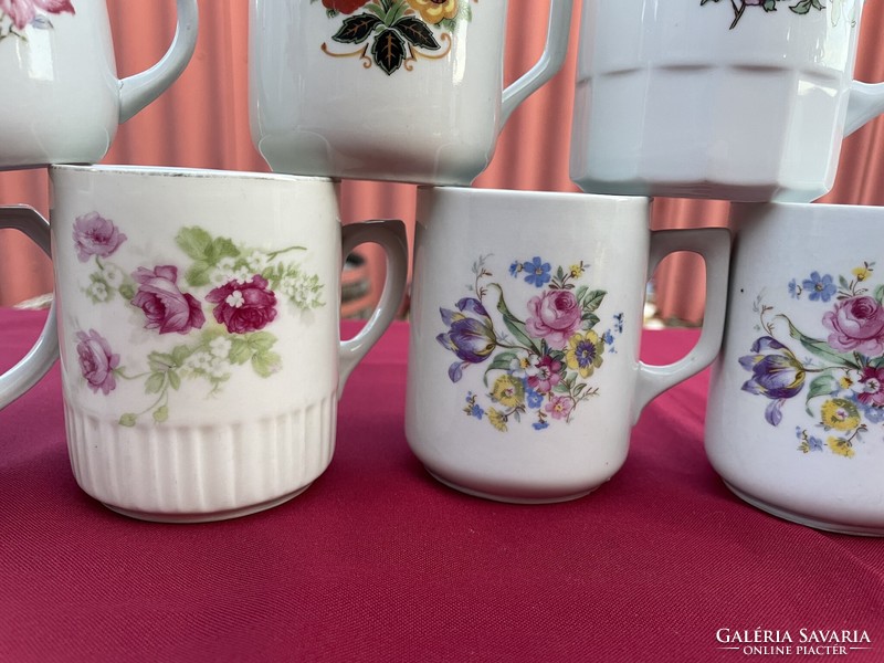 Gyönyörű porcelán bögrék bögre virágos Zsolnay  nosztalgia falusi paraszti dekoráció Gyűjtői