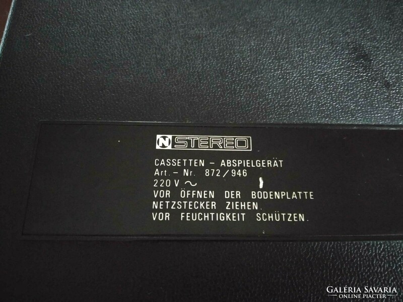 German cassette recorder, early 1970s, casetten-abspielgerat art. 872/946