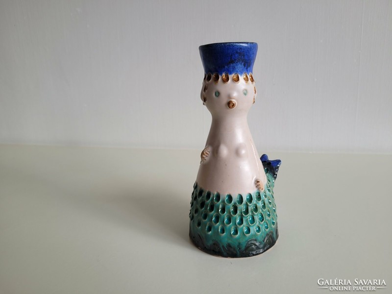 Ilona Kiss Roóz ceramic figure candleholder statue