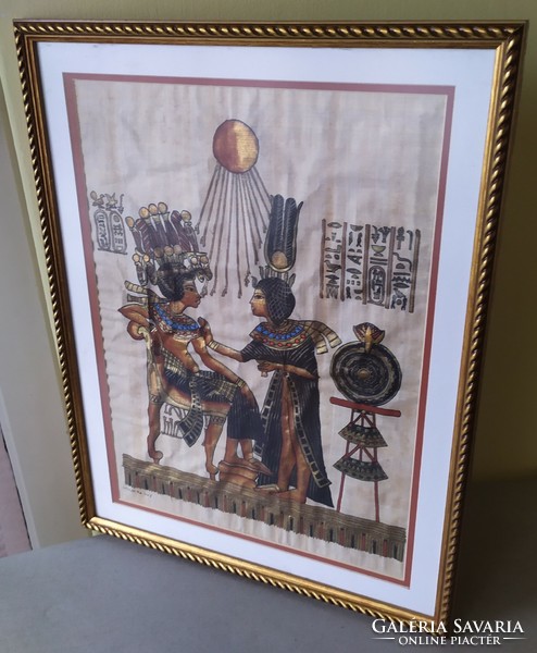 Egyptian papyrus picture nicely framed for sale!