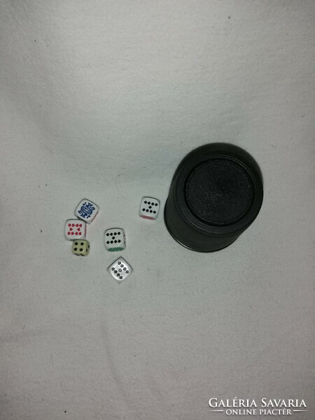 Dice poker piatnik with dice, competition cup