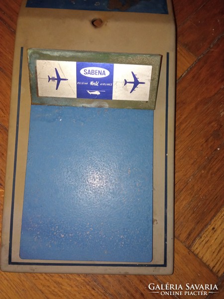 Sabena check-in counter clip board from the 1970s