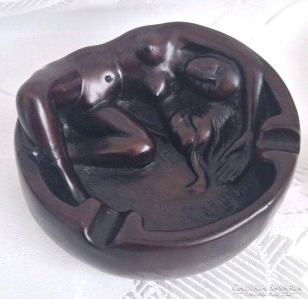 Retro! Rare female nude ashtray, ashtray