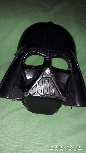 Retro 1980s plastic star wars - darth vader costume mask mask as shown in the pictures