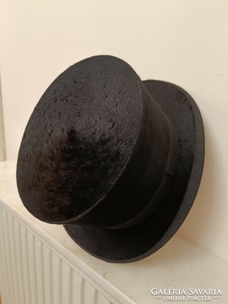 Antik cilinder kalap ruha film színház jelmez kellék sérült 348 7937