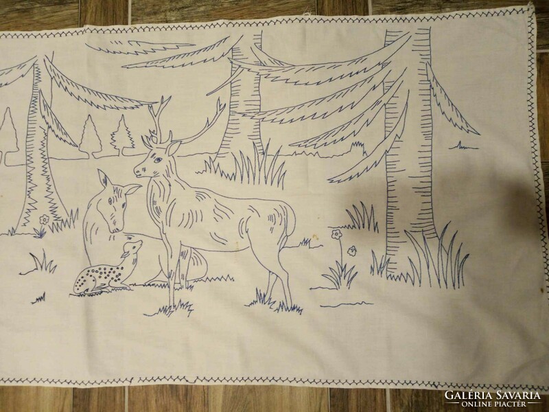 Huge deer wall protector, hand-stitched